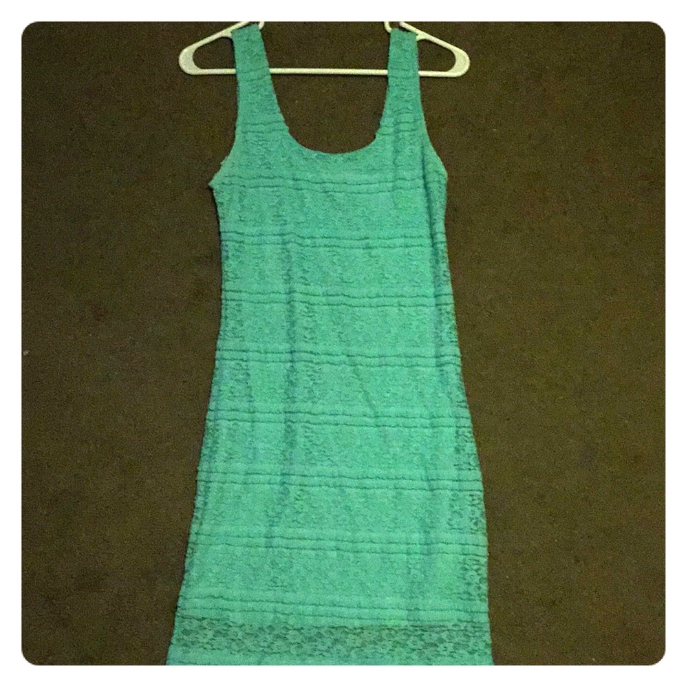 Teal Lace Dress